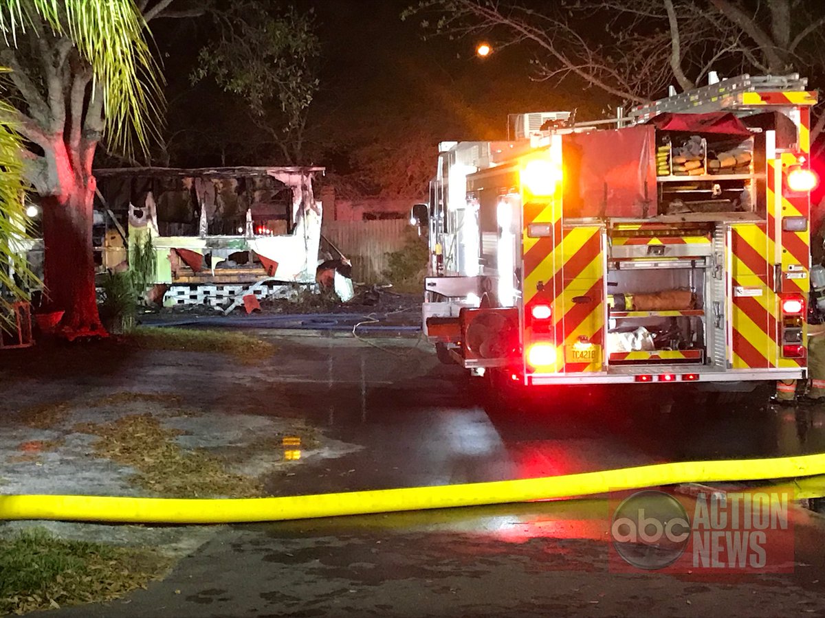 No injuries after this mobile home fire on US 19 in Palm Harbor. Cause under investigation