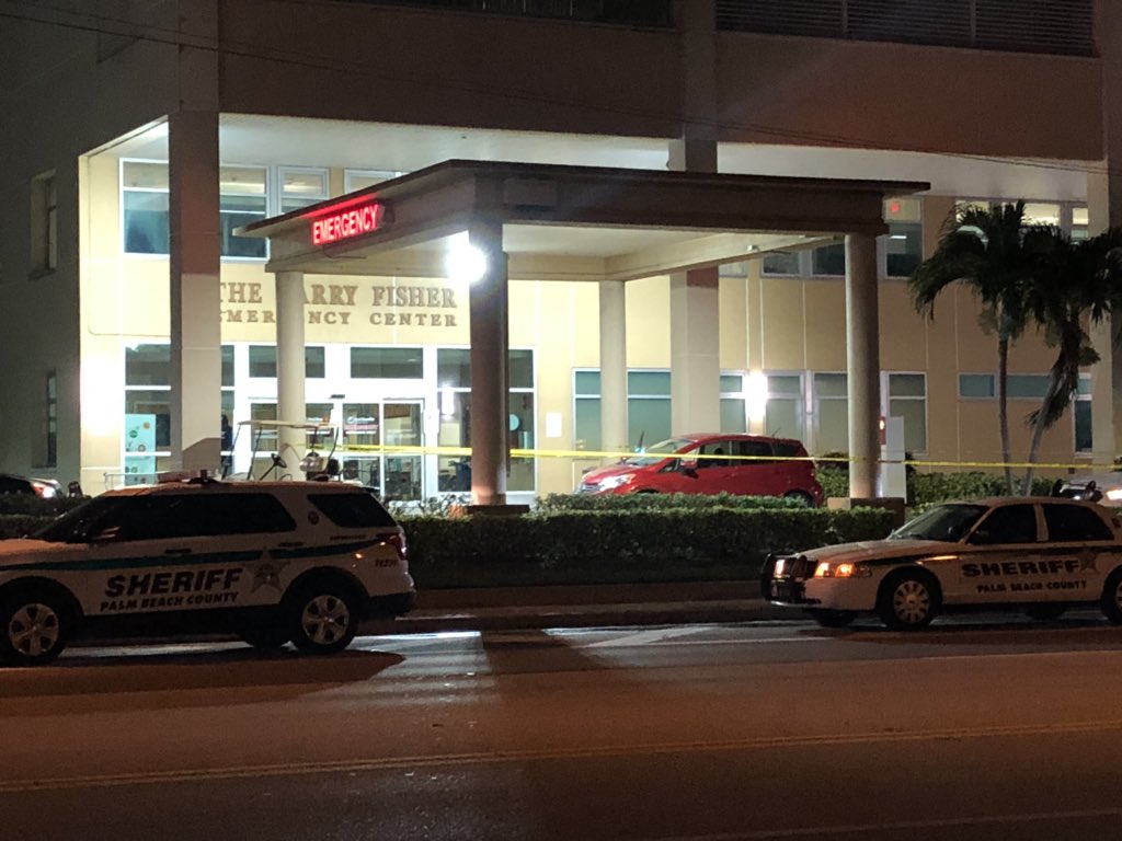 Crime scene outside Good Samaritan Medical Center right now. Working to find out what happened. @CBS12   