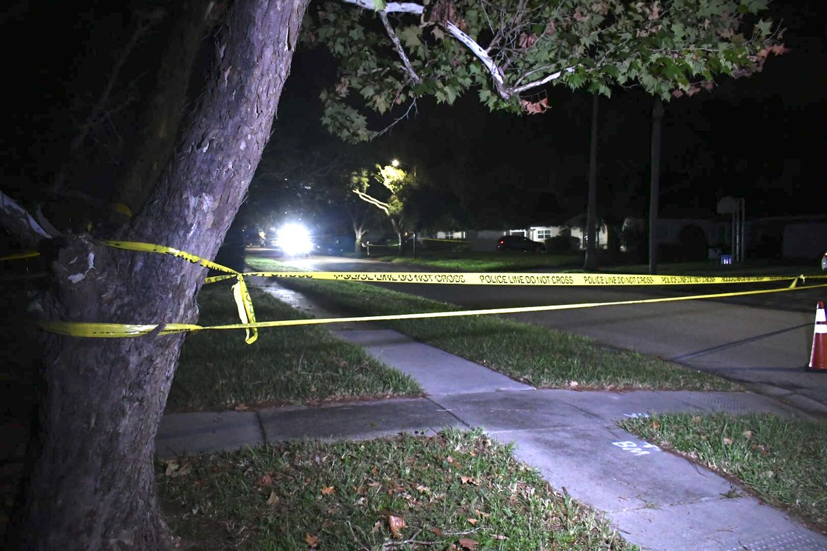 Clearwater Police still holding the scene on Flushing Avenue where an elderly couple were found dead on Saturday