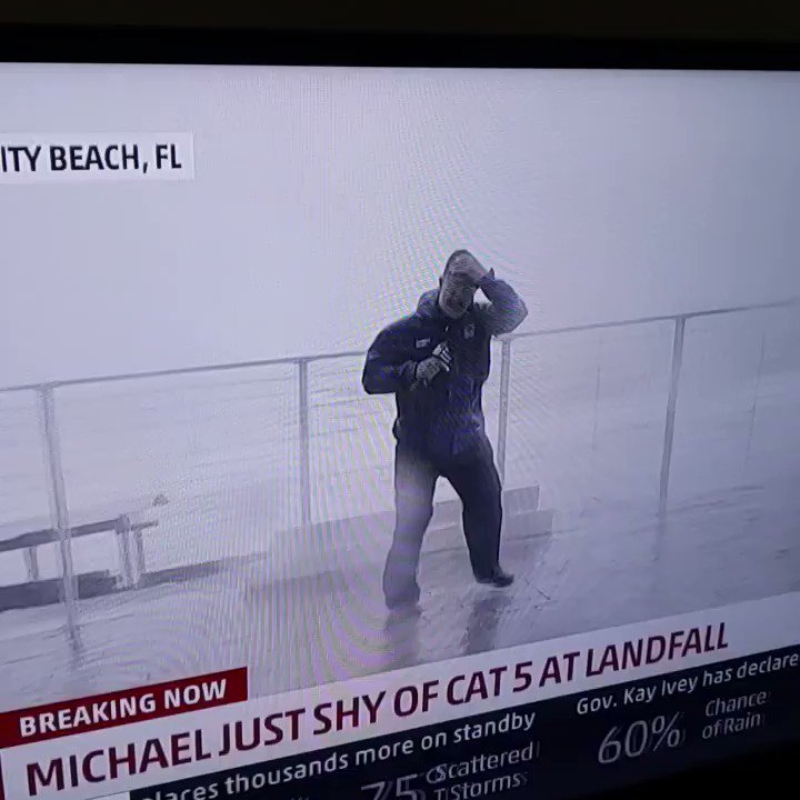 Journalist From The Weather Channel Nearly Hit By Debris While