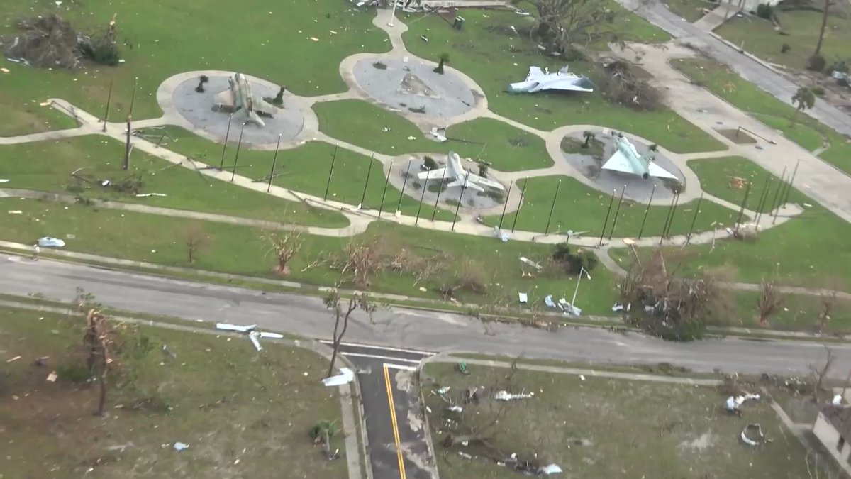 Tyndall Air Force Base suffered extreme damage from Hurricane Michael as it came ashore. Nearly every structure on base suffered roofing damage according to the base commander 