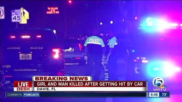 Man, young girl struck and killed by car while crossing road in Broward County    
