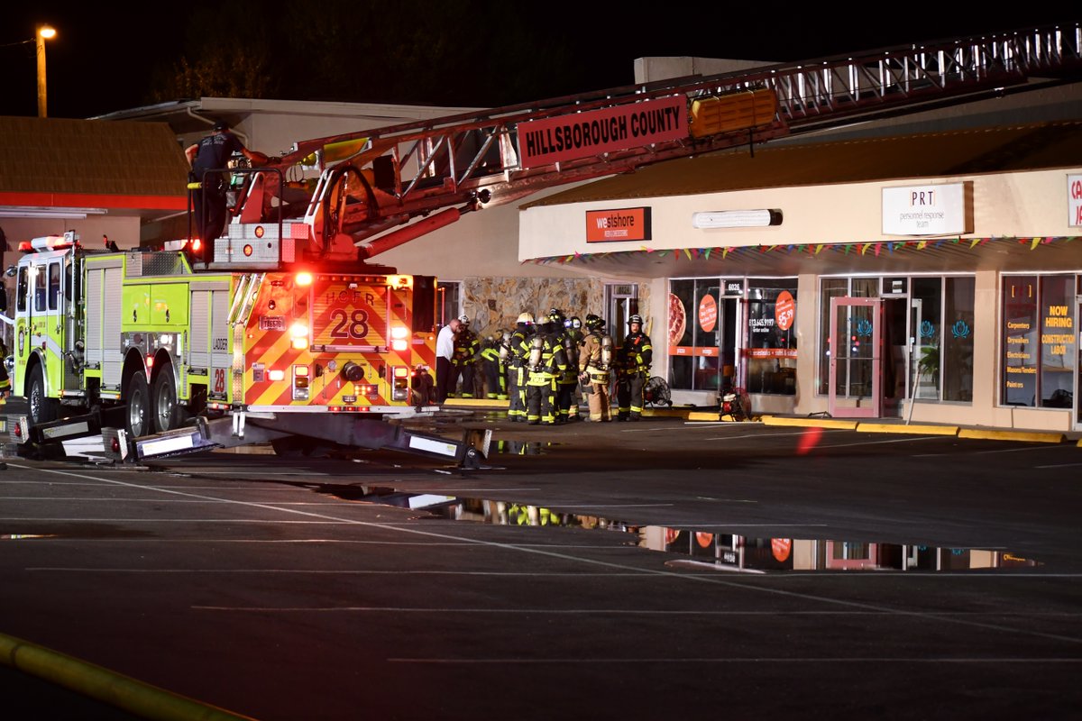 Hillsborough firefighters responded to the Westshore Pizza on US 41 in Apollo Beach for a single alarm fire. There is reportedly extensive damage to the kitchen area