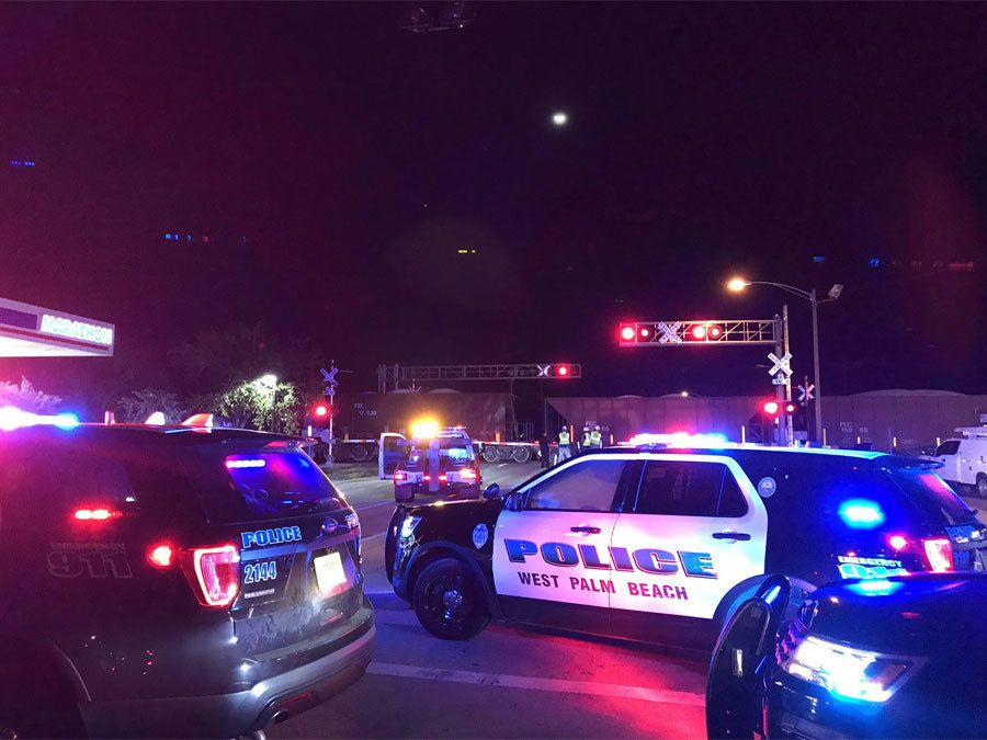 Train hits vehicle overnight in West Palm Beach    