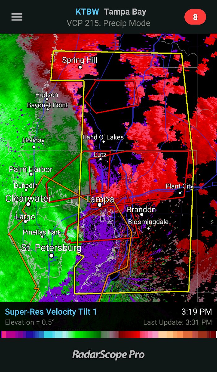 Multiple Tornado Warnings are in effect across West Central Florida. Metro Tampa is included. Damage reports are coming in.   