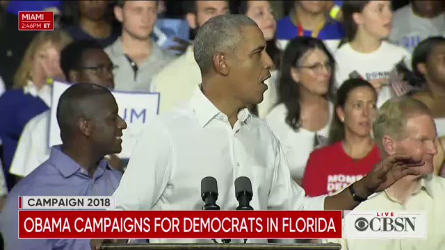 Protesters just interrupted Obama's rally for Democratic candidates in Florida    