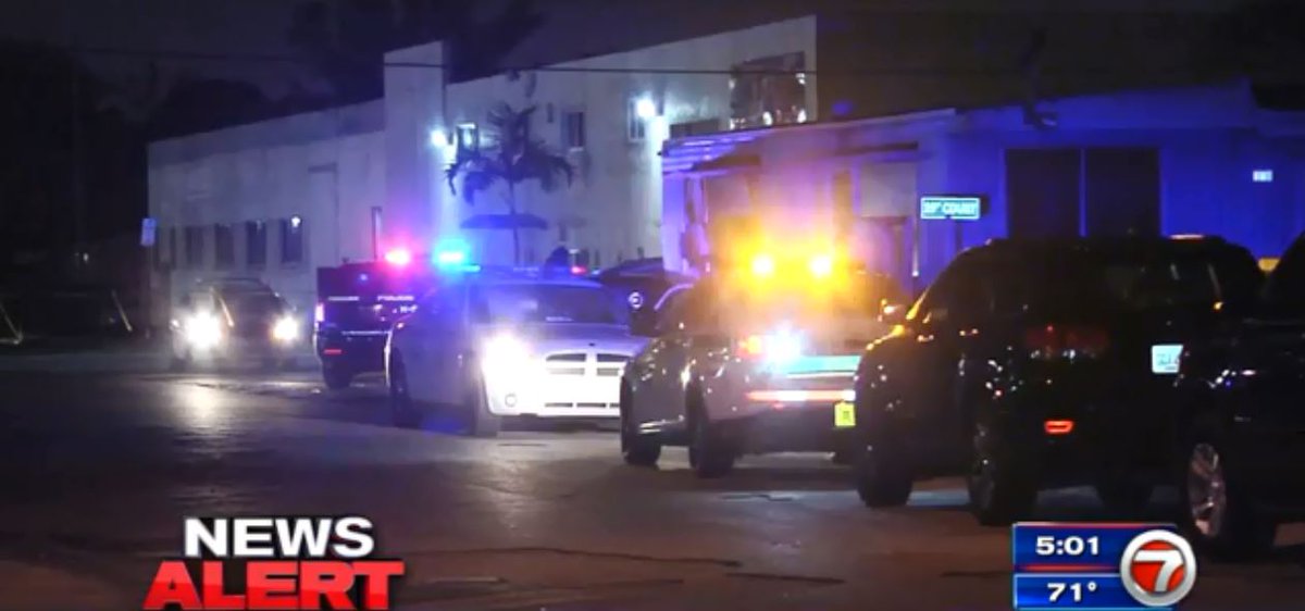 An investigating is underway following a police-involved shooting in NW Miami-Dade, after two suspects wanted for numerous armed robberies opened fire on an officer