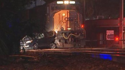 Freight train crashes into SUV parked on tracks in Orlando    