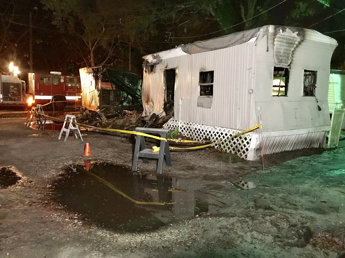 1 person taken to hospital after Tampa mobile home fire    
