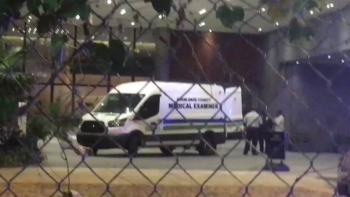 Officers with police have cleared the scene of this Brickell condo tower, where a 5-year-old boy fell and was gravely wounded. The medical examiner's office has just removed the body of a woman who fell to her death from the same floor