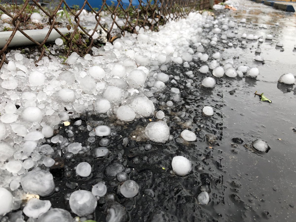Hailstorm hits Indialantic this morning.   