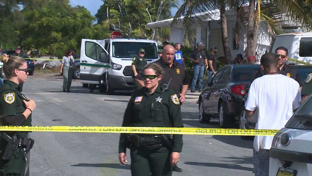 Palm Beach County Sheriff's Office said the triple shooting happened around 2:30 p.m. There are no suspects in custody.