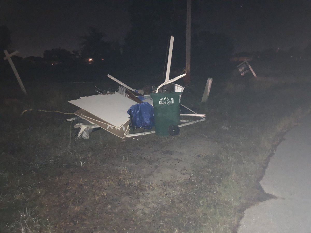 Waste Pro crews are out here picking up debris like braches, fences and roofs 