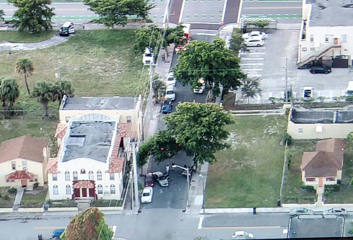 Side street roll over crash Spruce avenue and 16th street in West Palm Beach