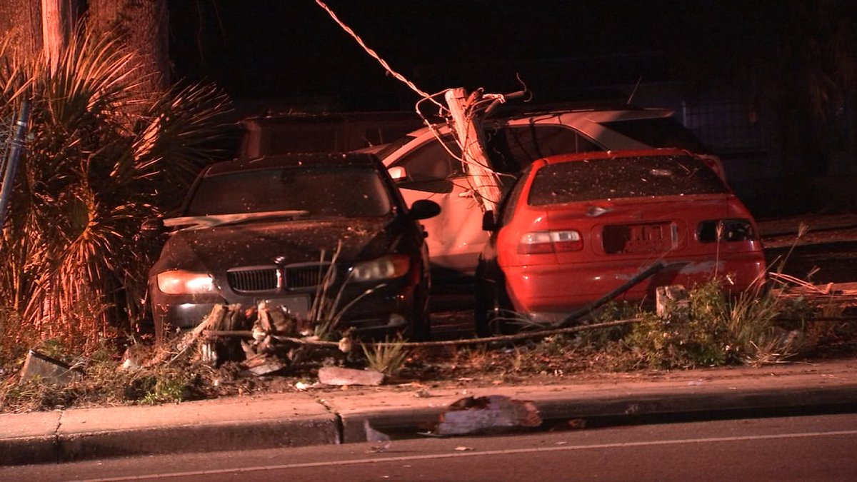 Hillsborough County deputies say a hit-and-run driver plowed into vehicles at an auto repair shop in Tampa.
