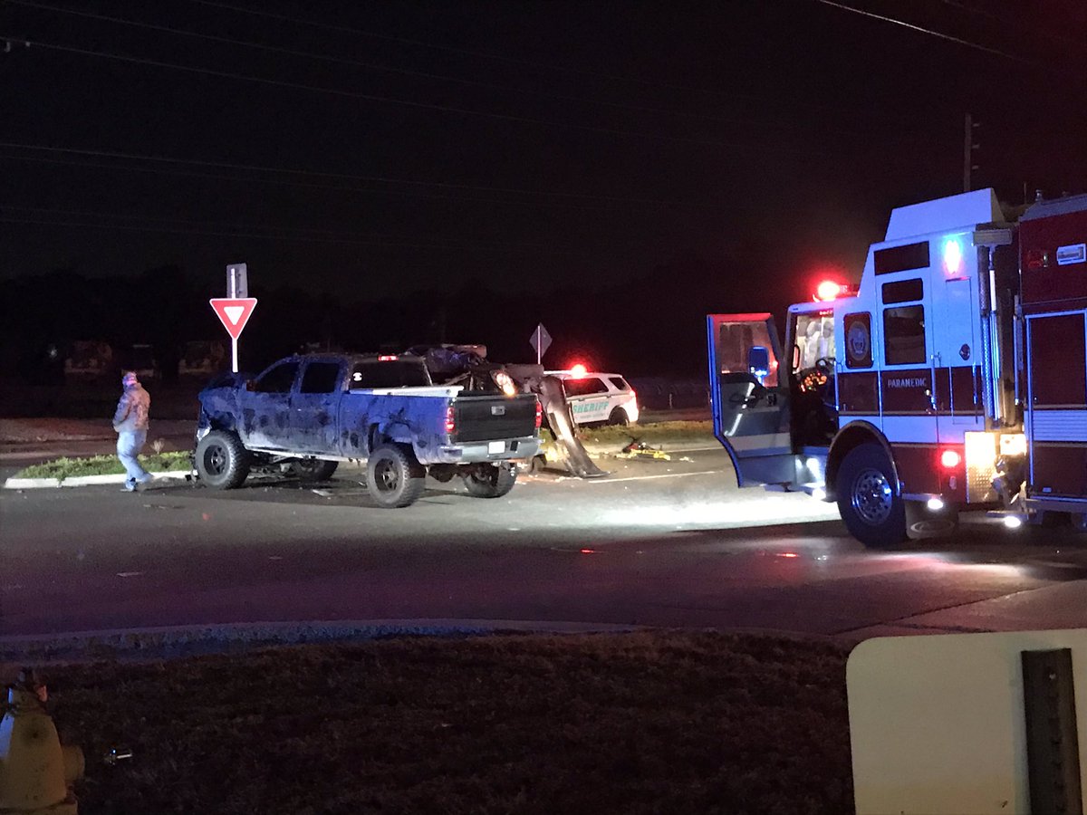 Serious accident on CR210 in St. Johns County - at least one person has been taken to the hospital with life threatening injuries - CR210 will be closed for an extended period of time affecting school transportation in the area 