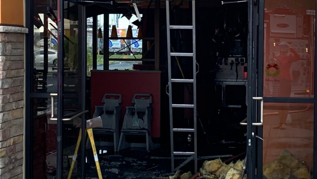 Employees and customers escaped a fire at a Taco Bell in Orange County unharmed on Wednesday.