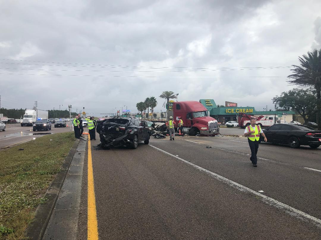 Several injured in the crash that claimed an 81-year-old female passenger.  The southbound lanes will remain closed for the next several hours - drivers should seek alternate routes