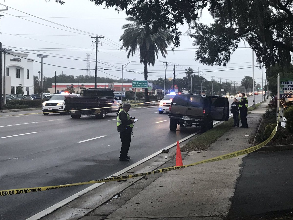Just getting on scene. This is right in front of Gulf to Bay Mobile Home Park.