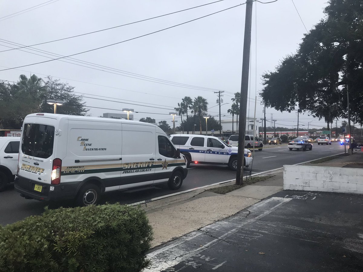 Just getting on scene. This is right in front of Gulf to Bay Mobile Home Park.