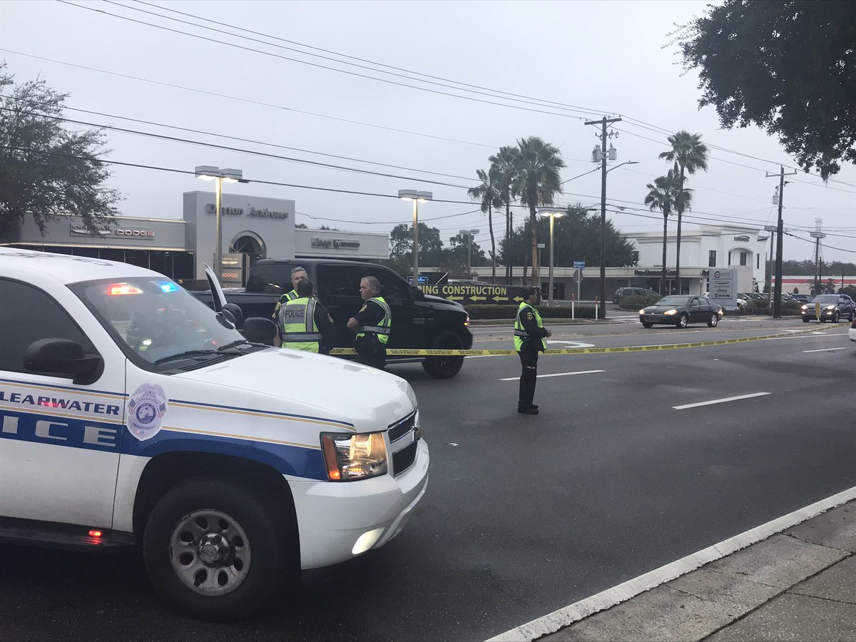 Just getting on scene. This is right in front of Gulf to Bay Mobile Home Park.