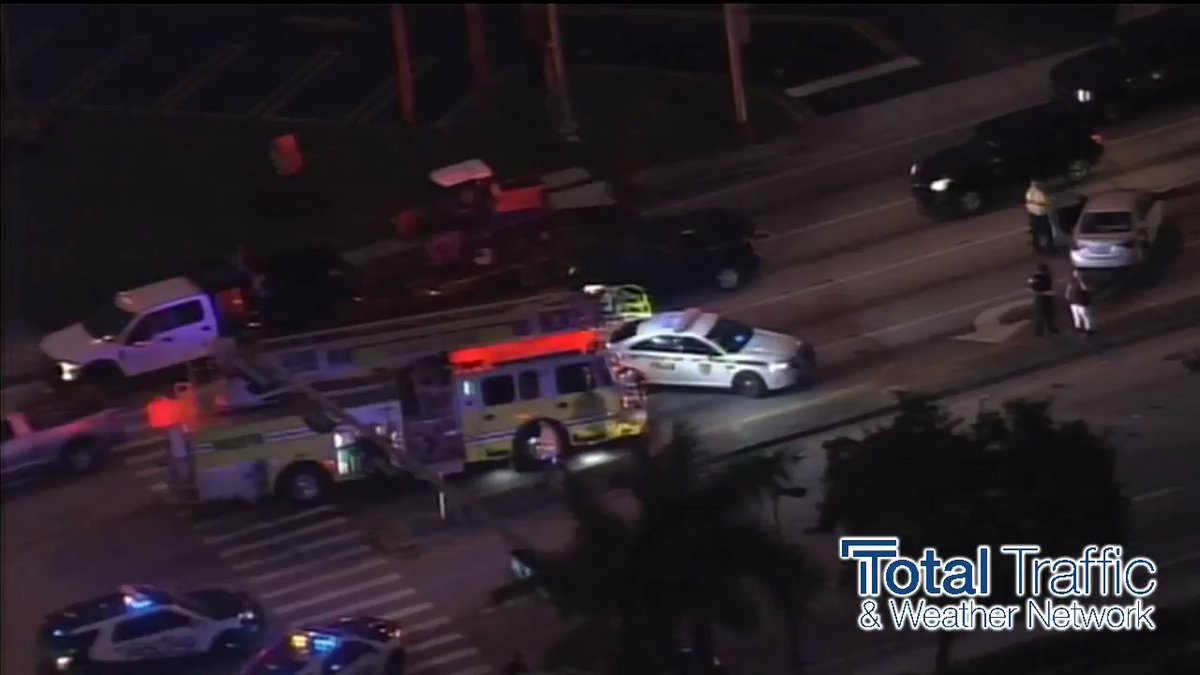 Miami Beach NE 163rd St at NE 15th Ave WB lanes Closed. EB 2 lanes  blocked
