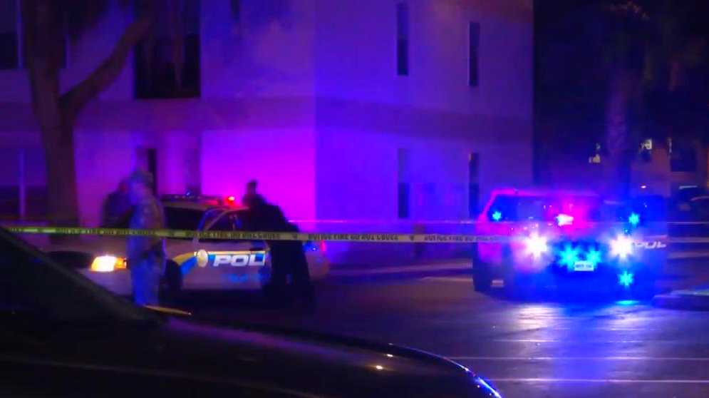 A person suffering from a gunshot wound was found inside a vehicle that had crashed into a parked car in Holly Hill.