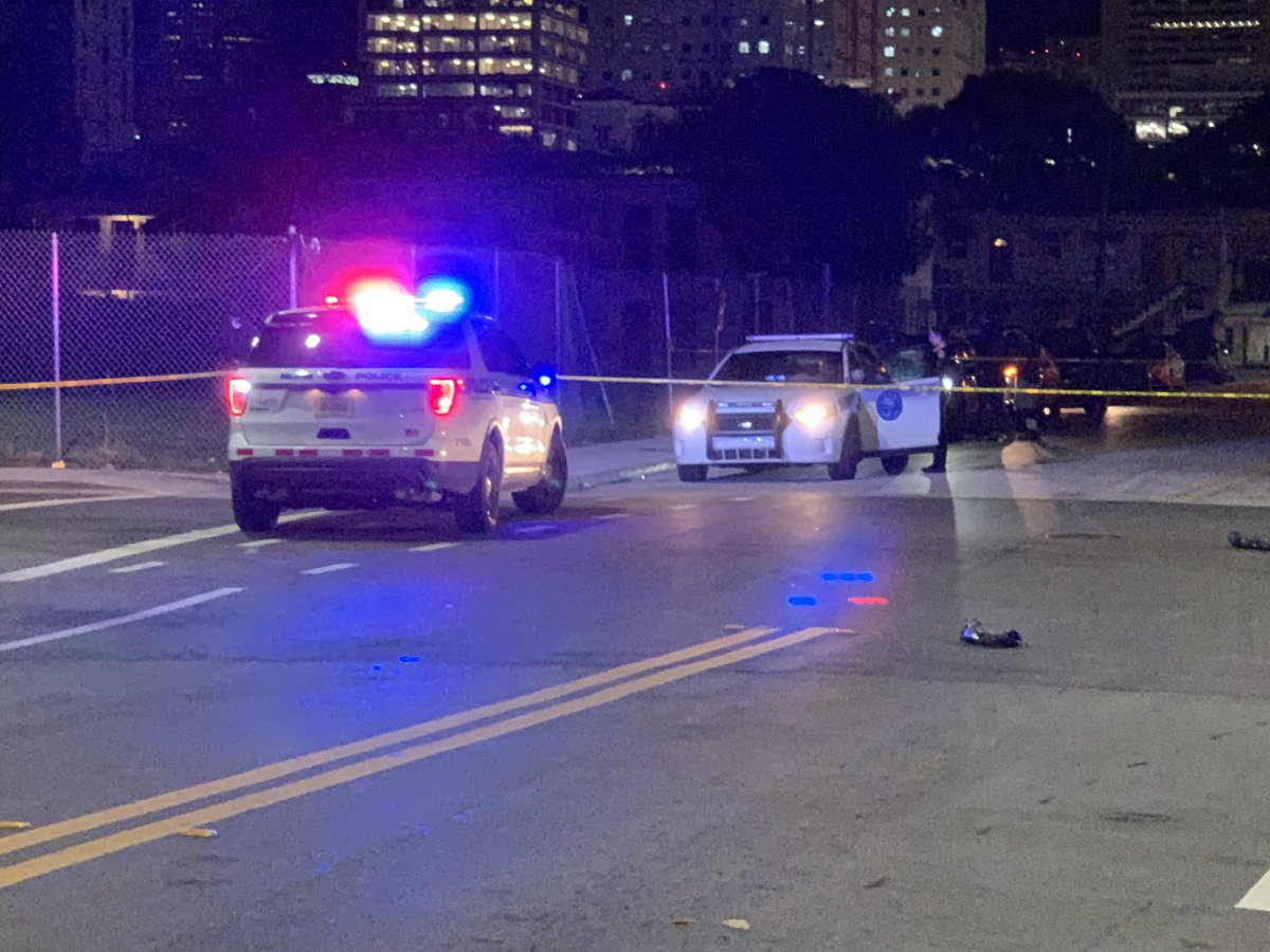 MiamiPD investigating a shooting in Overtown. Man found with gunshot wound, collapsed near corner store on NW 12th St & 1st Place. Unknown where actual shooting took place. Crime scene unit on scene to investigate. 