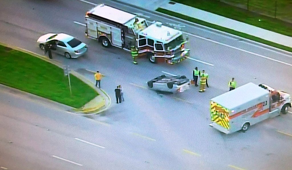 Traffic PembrokePines accident along Pines Blvd near 72nd Ave. 
