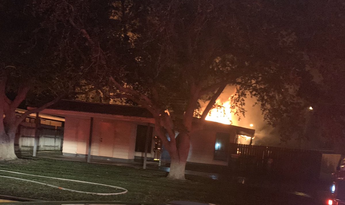 The scene from Genevieve Ave in unincorporated Rockledge. Fire is knocked down. Victim xported to a local hospital. BCFR inspectors are on scene. Units remaining on scene for hot spots