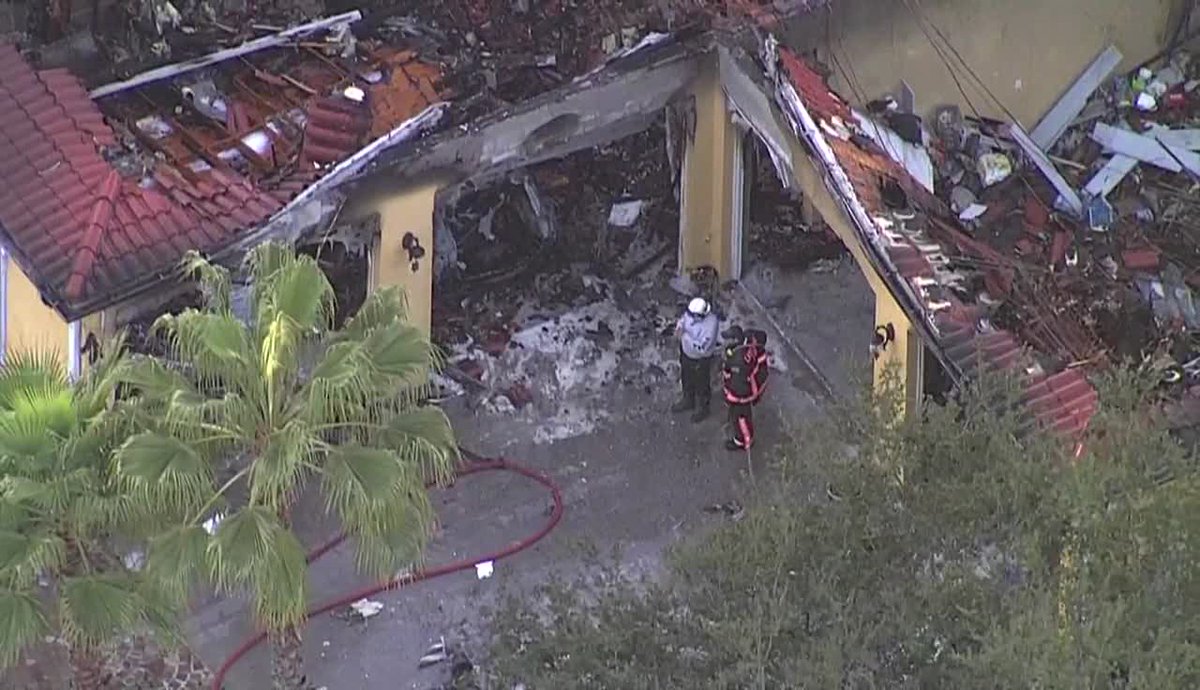 A closer look from SkyFOX at what's left of a million-dollar home in Oldsmar after an early morning fire.