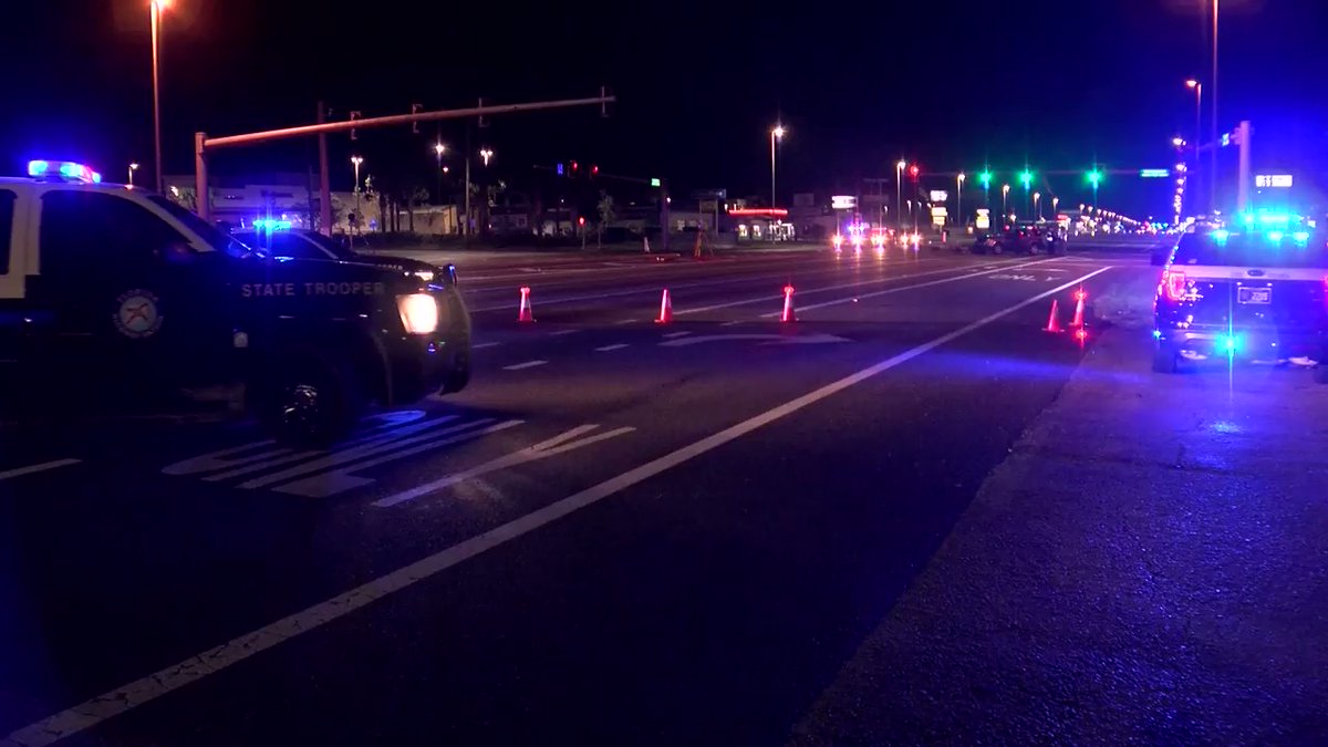 FHP on scene of listed call fatal accident, of SUV vs Motorcycle. All lanes of US 19 Southbound closed, as they investigate the incident crossing Darlington rd of 19