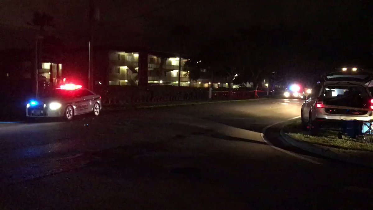 Students are being escorted to school by parents and school personnel. PBCountySheriff says shooting likely didn't happen here and there isn't a danger to the public