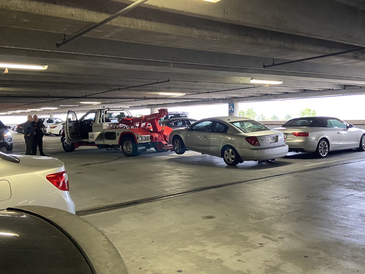 Palm Beach PD confirm authorities searched car at Palm Beach Intl airport, tied to arrest of Iranian man found on bridge to Palm Beach with machete, pick axe, and knives.   
