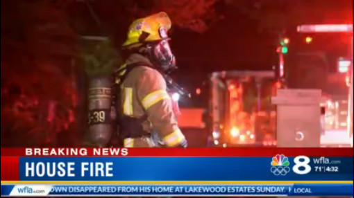 One person died when a two-story home caught fire in Belleair Bluffs Monday morning, firefighters said.