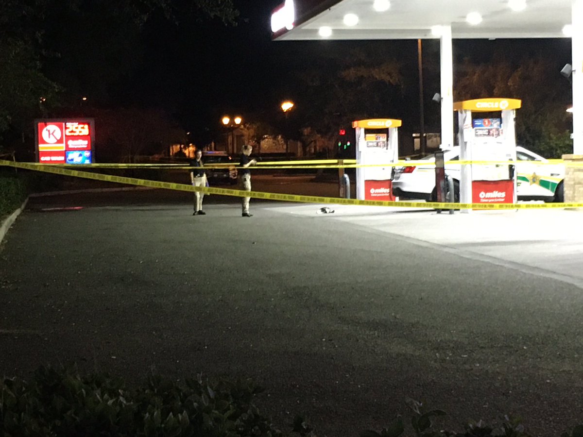 Marion County Sheriff's still on scene following an officer involved shooting that happened a few hours ago. This is the Circle K on CR 42 by the villages. Officer is ok, one male has been taken to a hospital.
