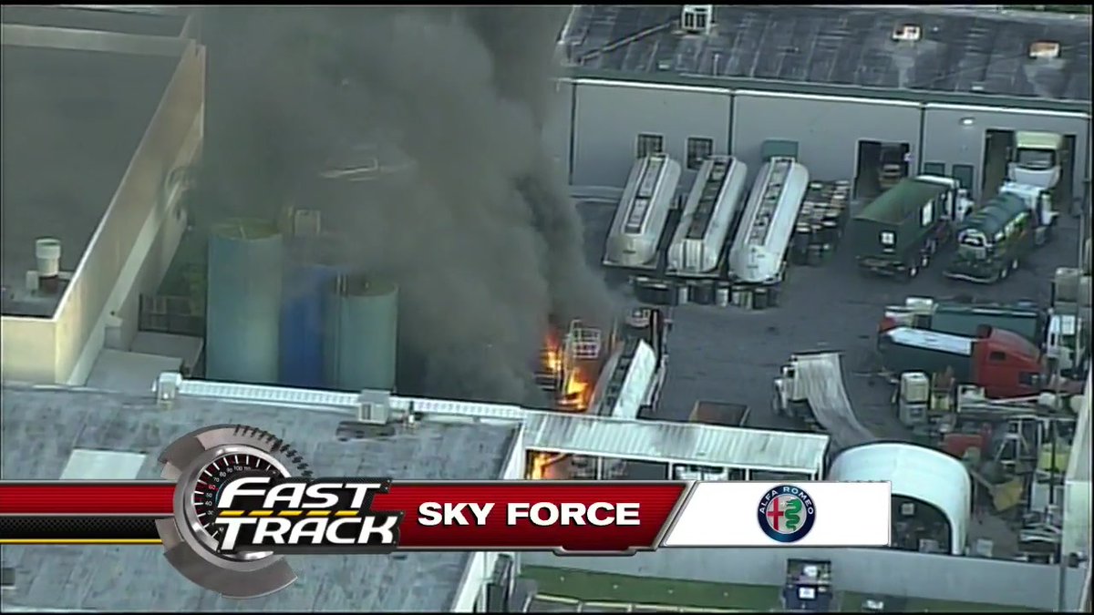 Refinery fire burning in Doral in the area of NW 84th Avenue and 68th Street