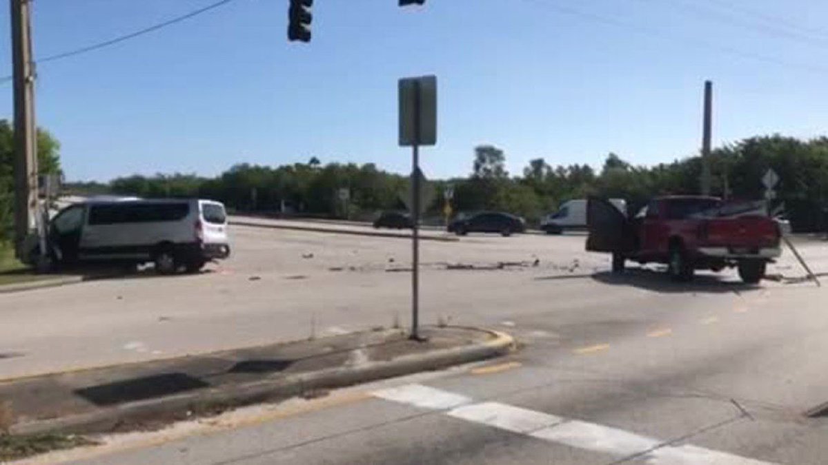 One person has died following a two-vehicle collision involving a girls rowing team in Vero Beach, according to police.
