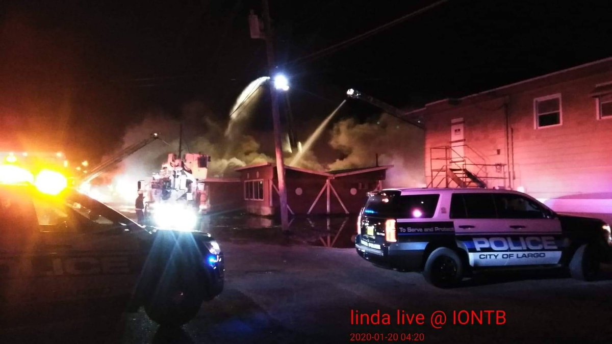Structure fire at 1643 Clearwater Largo Road N. Fire has been burning since before 3 am