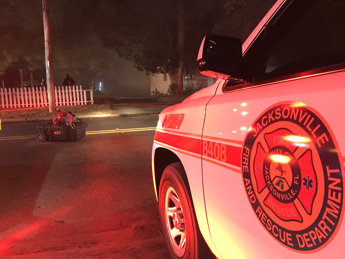 Residential structure fire in the 600 blk of 63rd st - dozens of @JFRDJAX on scene and some roads are closed in the area