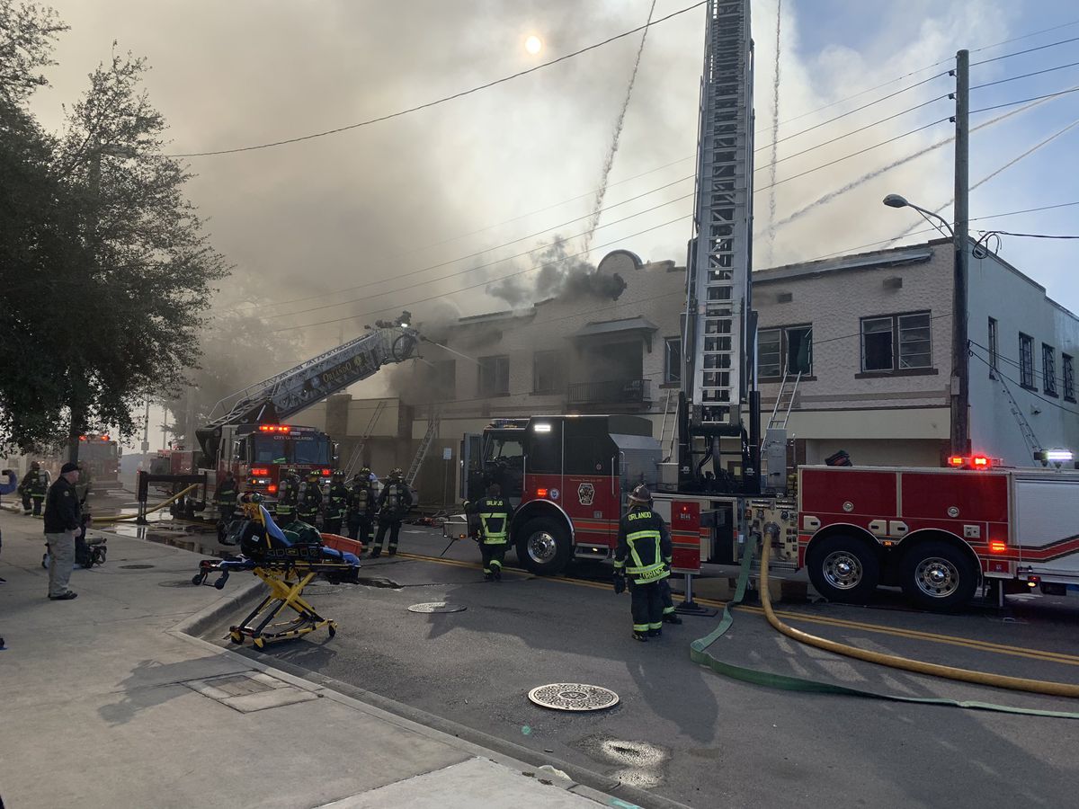 Fire at Orlando Union Rescue Mission's former shelter near Amway Center