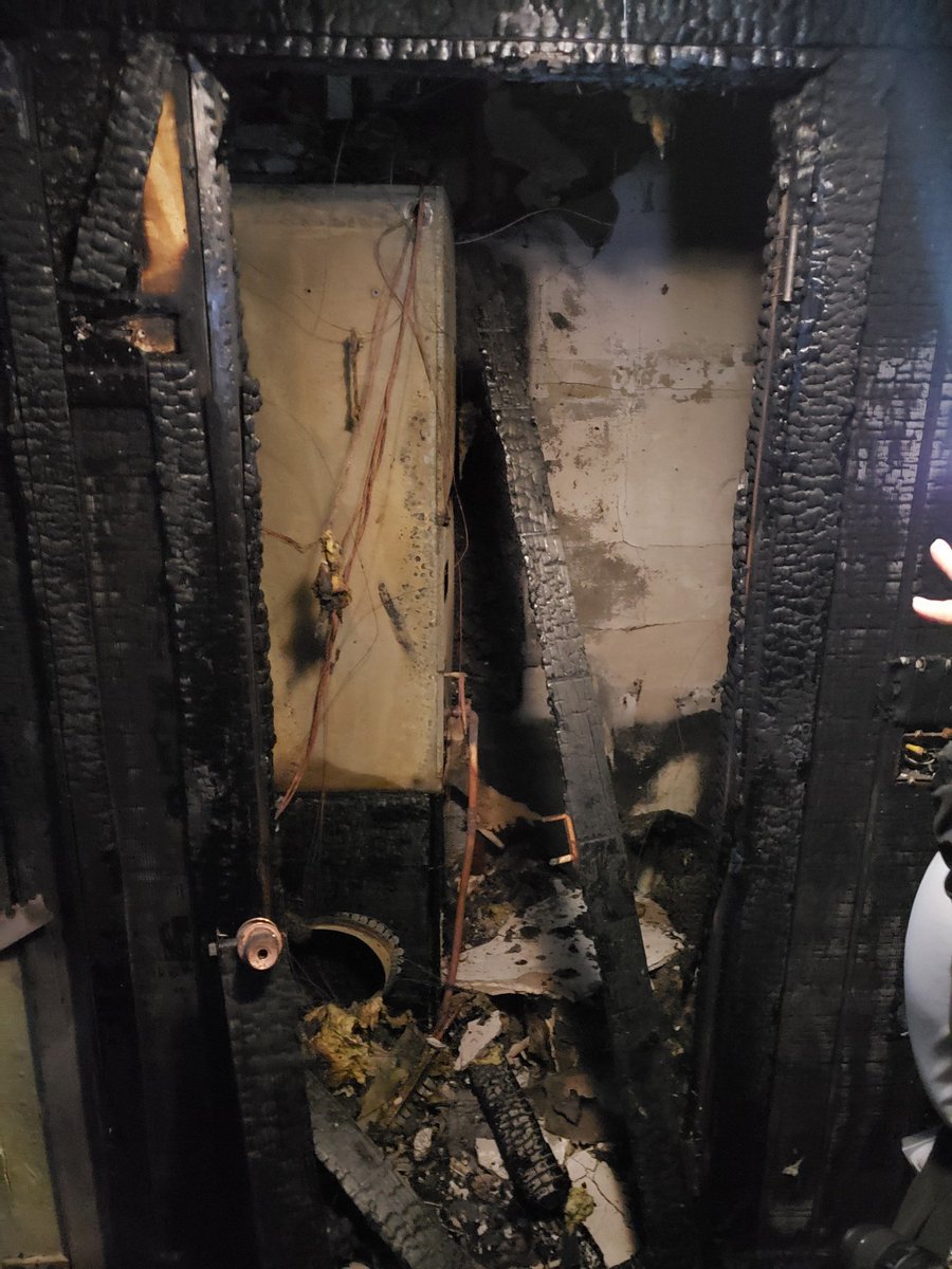 3000 block of Bay Lake Rd: Units dispatched at 5:15 a.m., arriving o/s to heavy smoke. Fire contained to 1 room, caused by an air handler (pictured below).Owner is a reputable breeder. Multiple dogs were in the home at the time of the incident