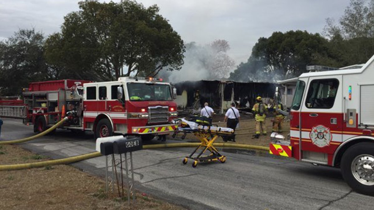 Hernando County deputies said there was at least one explosion at a Brooksville mobile home. 