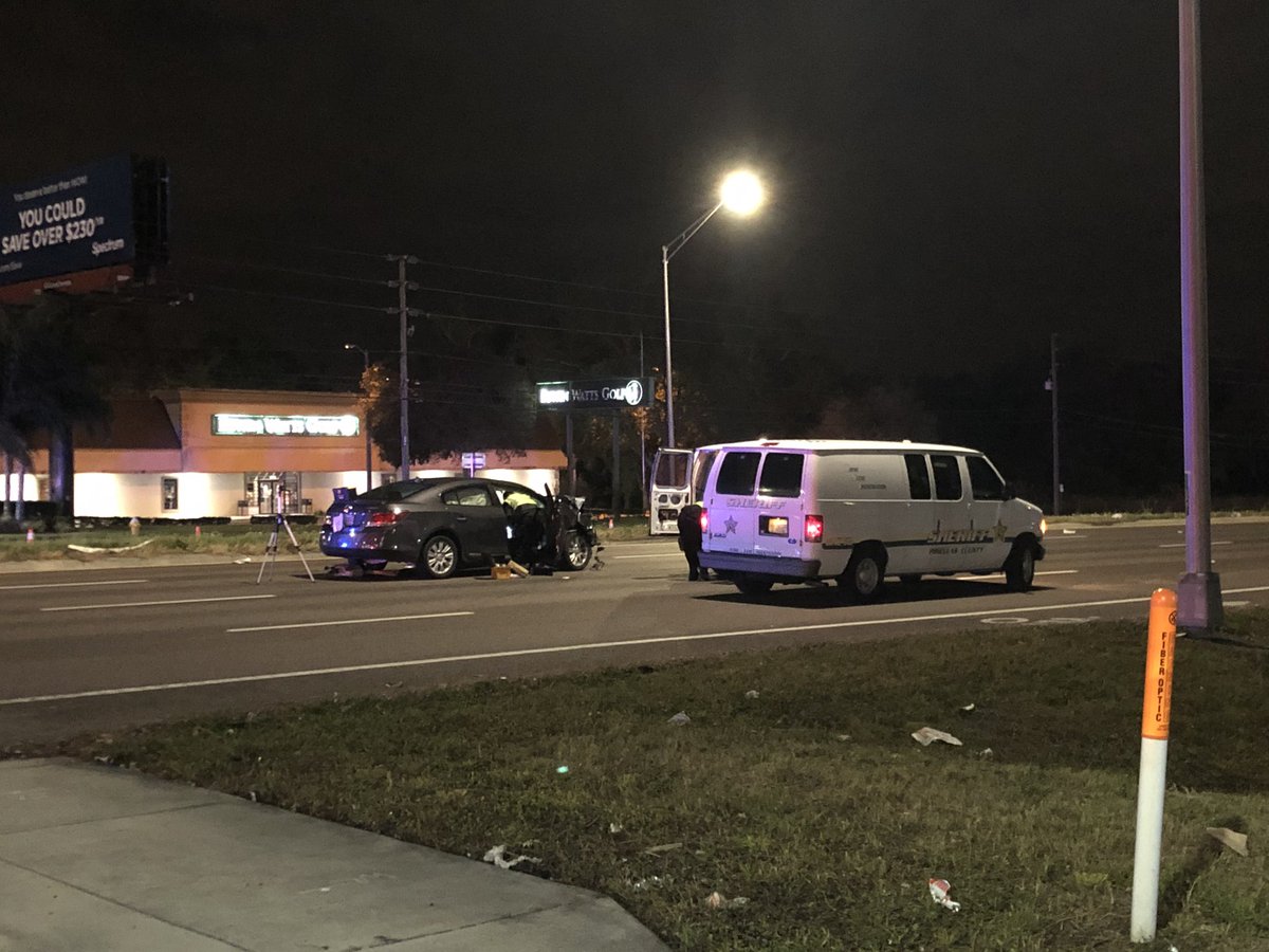 US 19 in Palm Harbor is closed in both directions at Tampa Rd due to a serious crash overnight. 