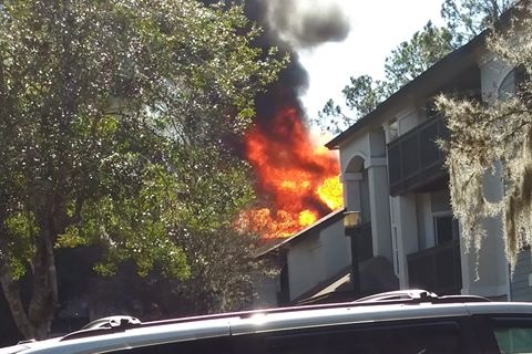 Fire at Paradise Island Apartments