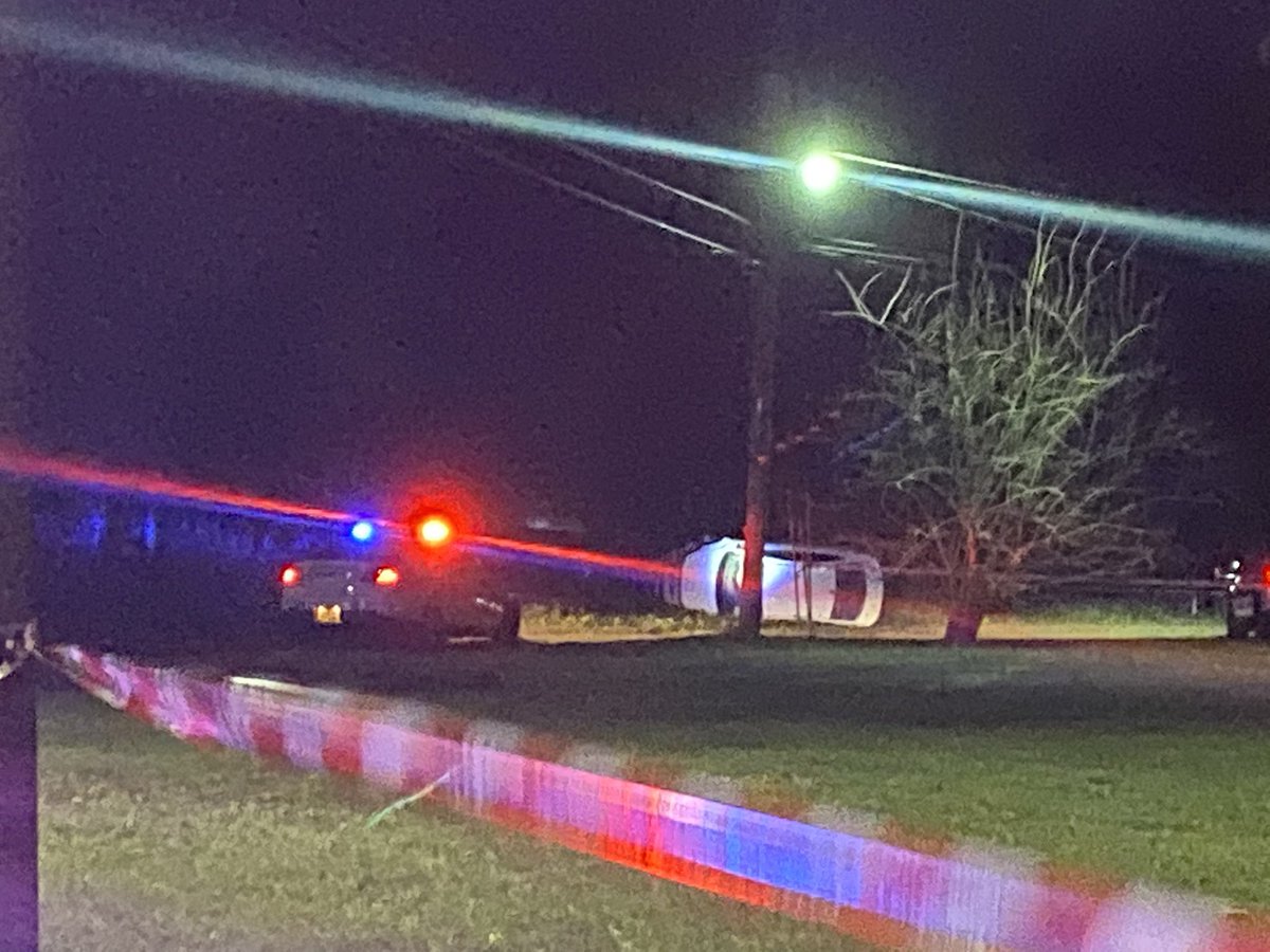 JSO is investigating 2 scenes within a mile of the other. There was a shooting on Plymouth Rd. Here on Weeks Rd it appears there's an overturned car. 