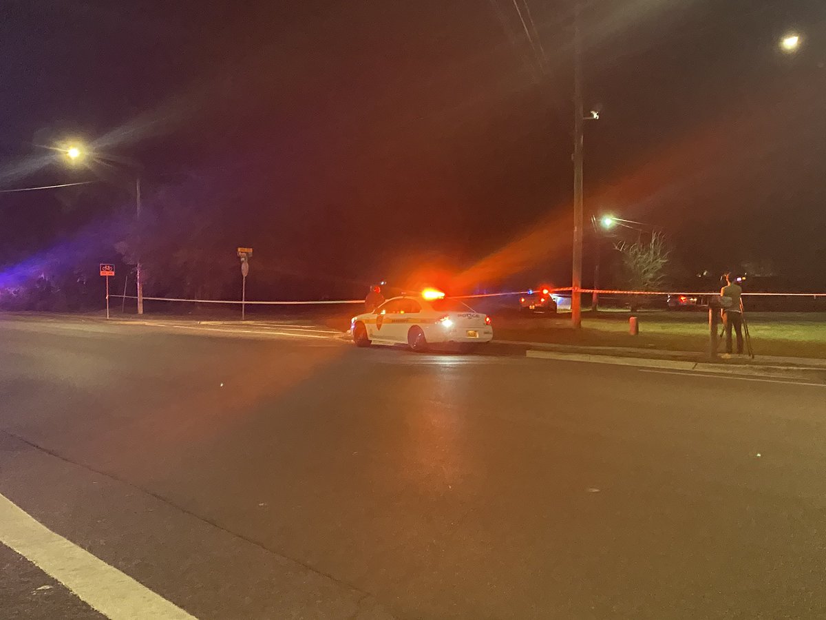 JSO is investigating 2 scenes within a mile of the other. There was a shooting on Plymouth Rd. Here on Weeks Rd it appears there's an overturned car. 