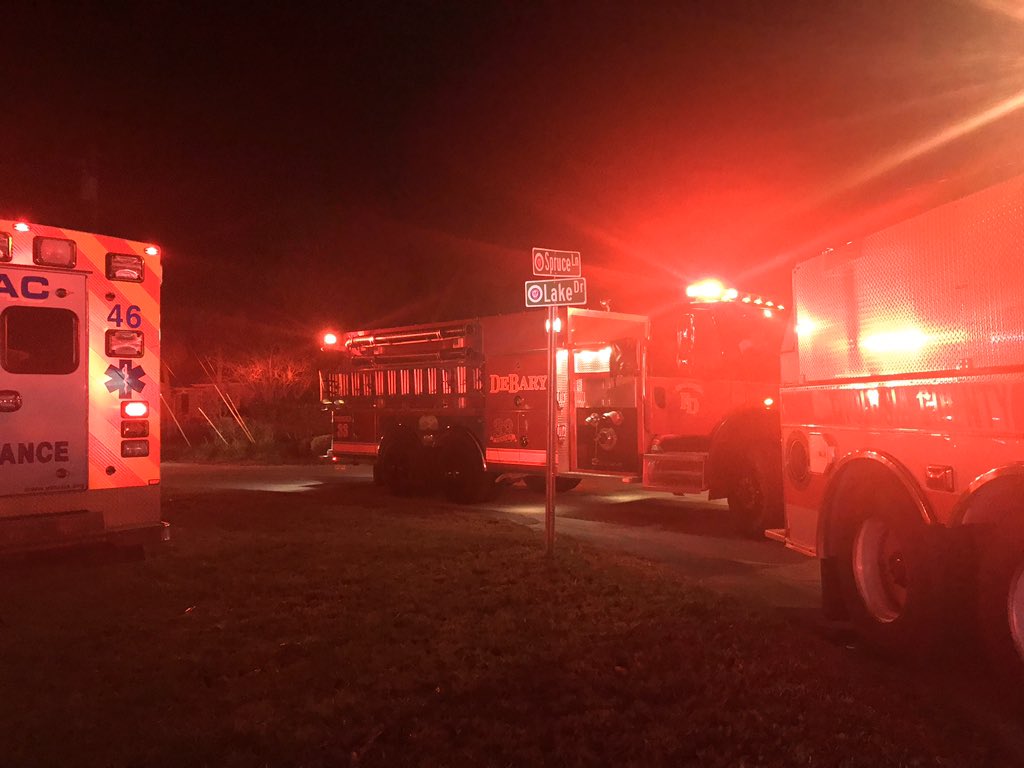 1 person taken to hospital after fire at DeBary home. Fire marshal tells grandma, grandson were inside. Grandson taken to hospital, current condition unknown.