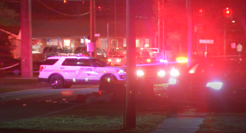 A SuperBowl party in Murray Hill is where police say a man was 'roughing up' his girlfriend and shots were fired when others attempted to intervene. 