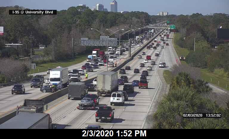 CRASH: Blocking the left lane on I-95 SB at University. 